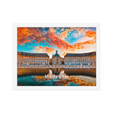 Affiche de Bordeaux Miroir d’eau - Bordeaux 30 × 40 cm / Blanc - Univile