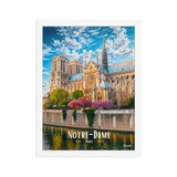 Affiche de Paris Notre-Dame 30 × 40 cm / Blanc - Univile