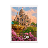 Affiche de Paris Sacré-Cœur – Montmartre 30 × 40 cm / Blanc - Univile