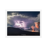 Affiche de La Réunion Tonnerre et Feu 30 × 40 cm / Blanc - Univile La Réunion