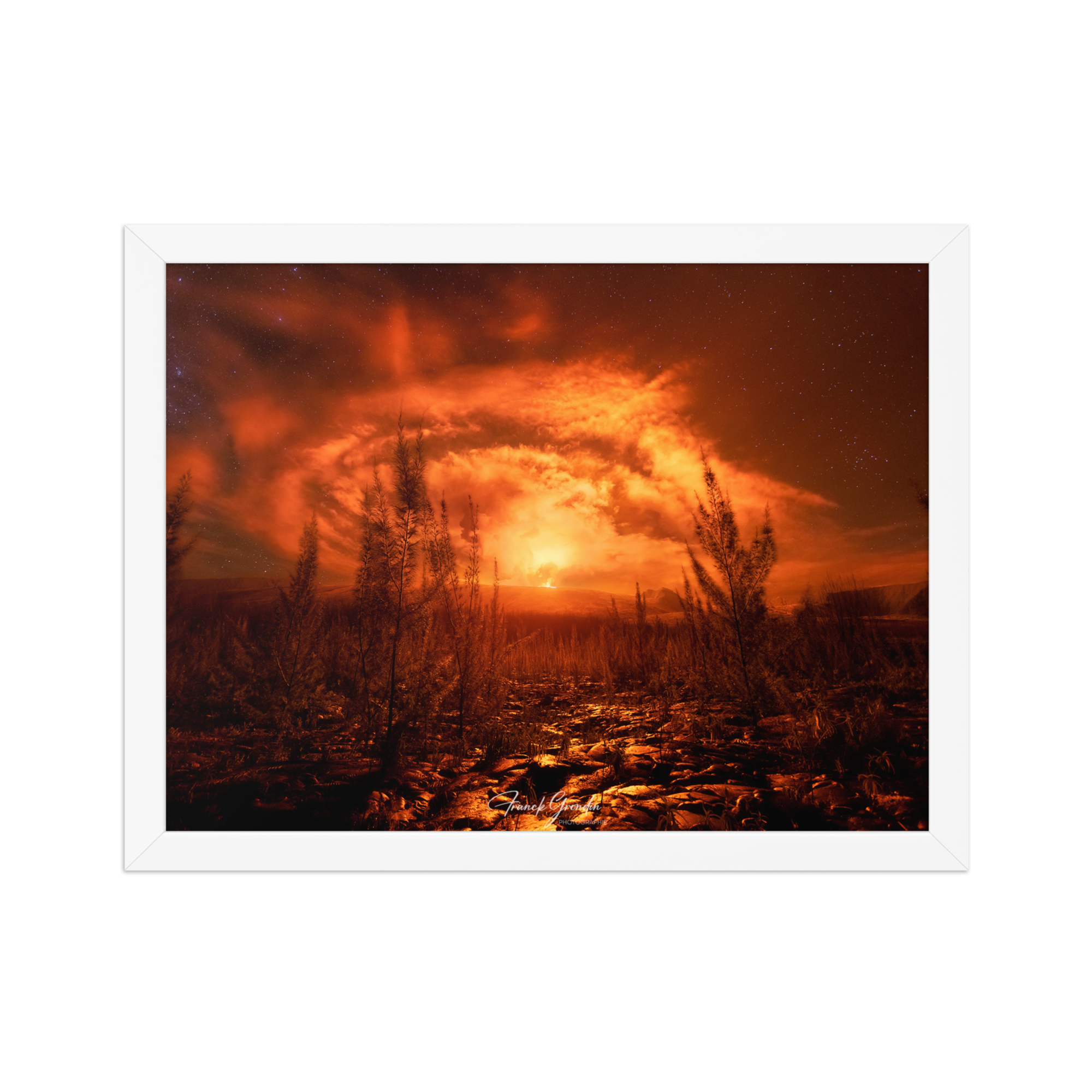 Affiche de La Réunion Le Soleil de Minuit 30 × 40 cm / Blanc - Univile La Réunion