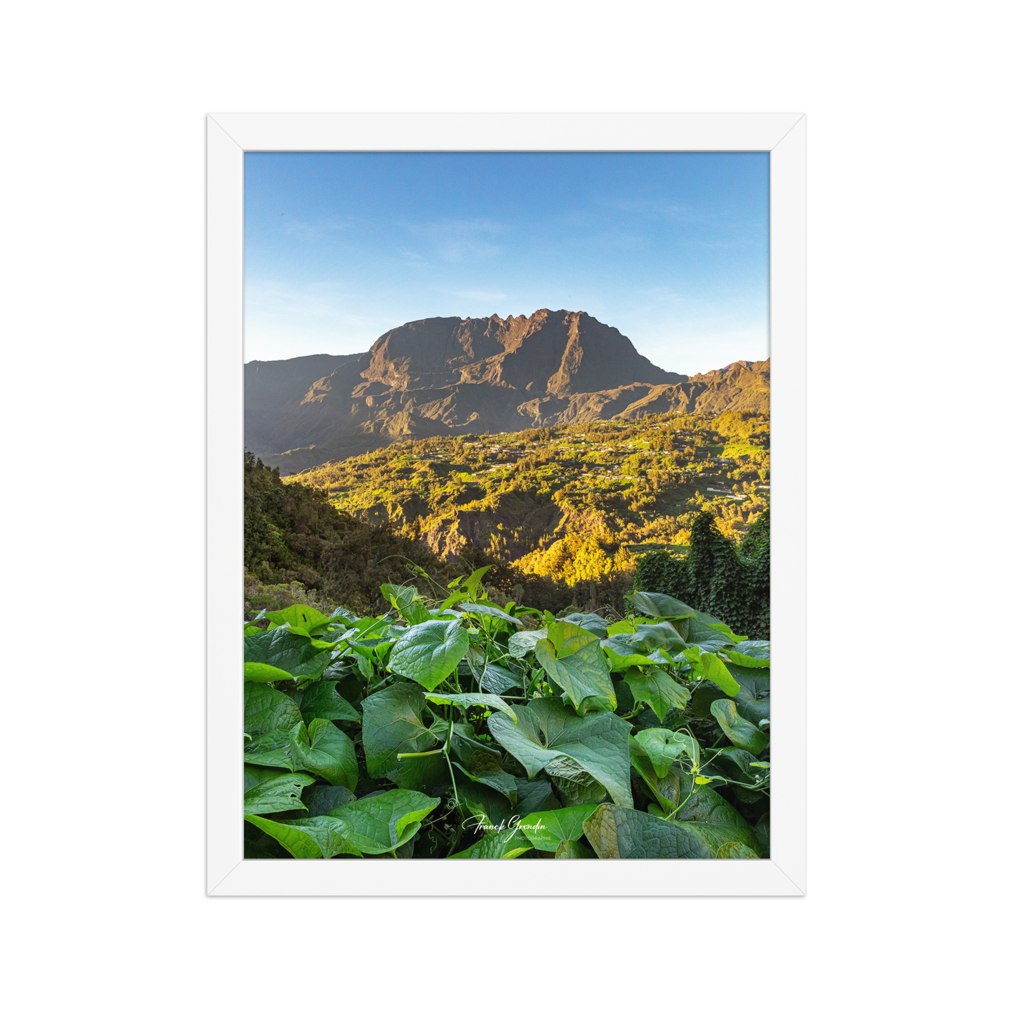 Affiche de La Réunion SUNRISE SALAZIE 30 × 40 cm / Blanc - Univile La Réunion