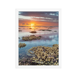 Affiche de La Réunion Sunset du récif 30 × 40 cm / Blanc - Univile La Réunion