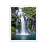 Affiche de La Réunion Cascade des Aigrettes 30 × 40 cm / Blanc - Univile La Réunion