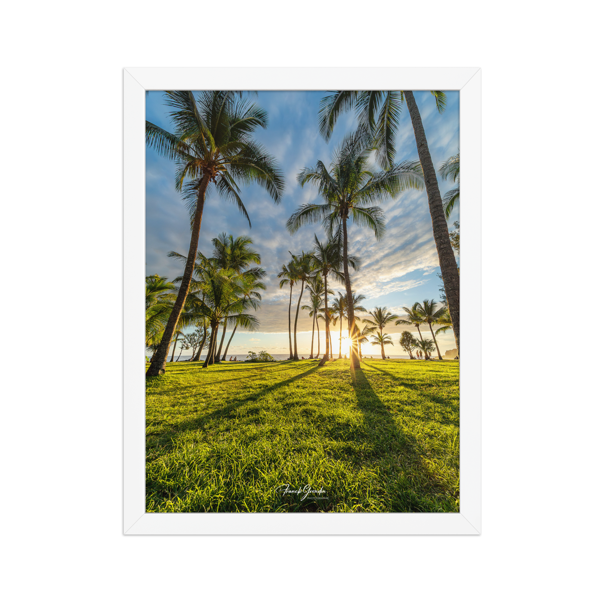Affiche de La Réunion Sunset Grande Anse 30 × 40 cm / Blanc - Univile La Réunion