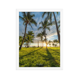 Affiche de La Réunion Sunset Grande Anse 30 × 40 cm / Blanc - Univile La Réunion
