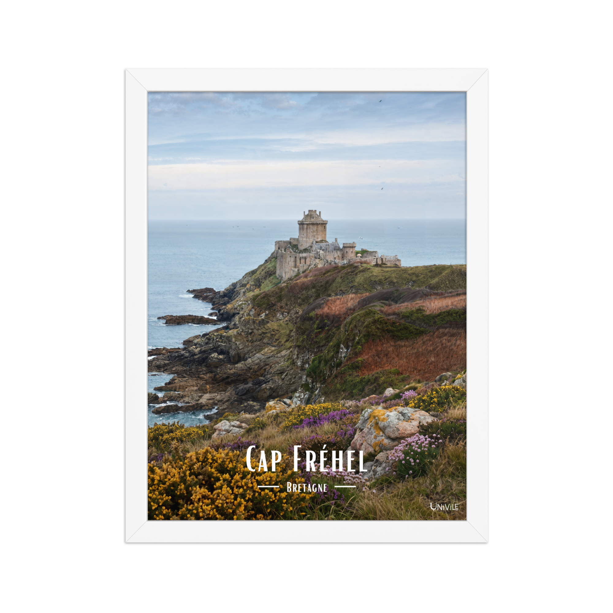 Affiche de Bretagne Cap Fréhel 30 × 40 cm / Blanc - Univile Bretagne