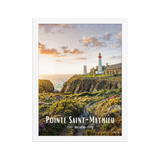 Affiche de Bretagne Pointe Saint-Mathieu 30 × 40 cm / Blanc - Univile Bretagne