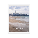 Affiche de Bretagne Saint-Malo 30 × 40 cm / Blanc - Univile Bretagne