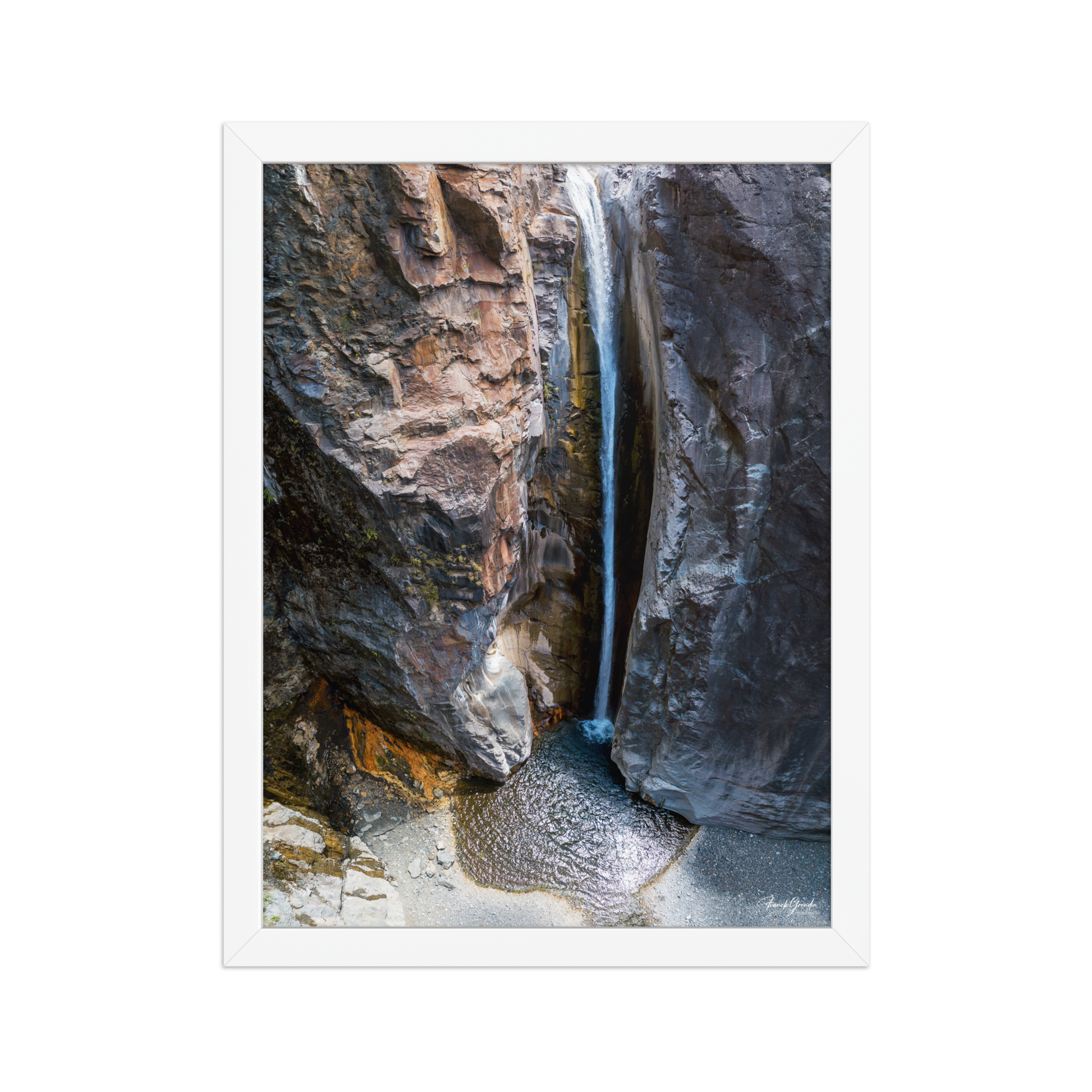Affiche de La Réunion Cascade de Bras Rouge 30 × 40 cm / Blanc - photographie Franck Grondin