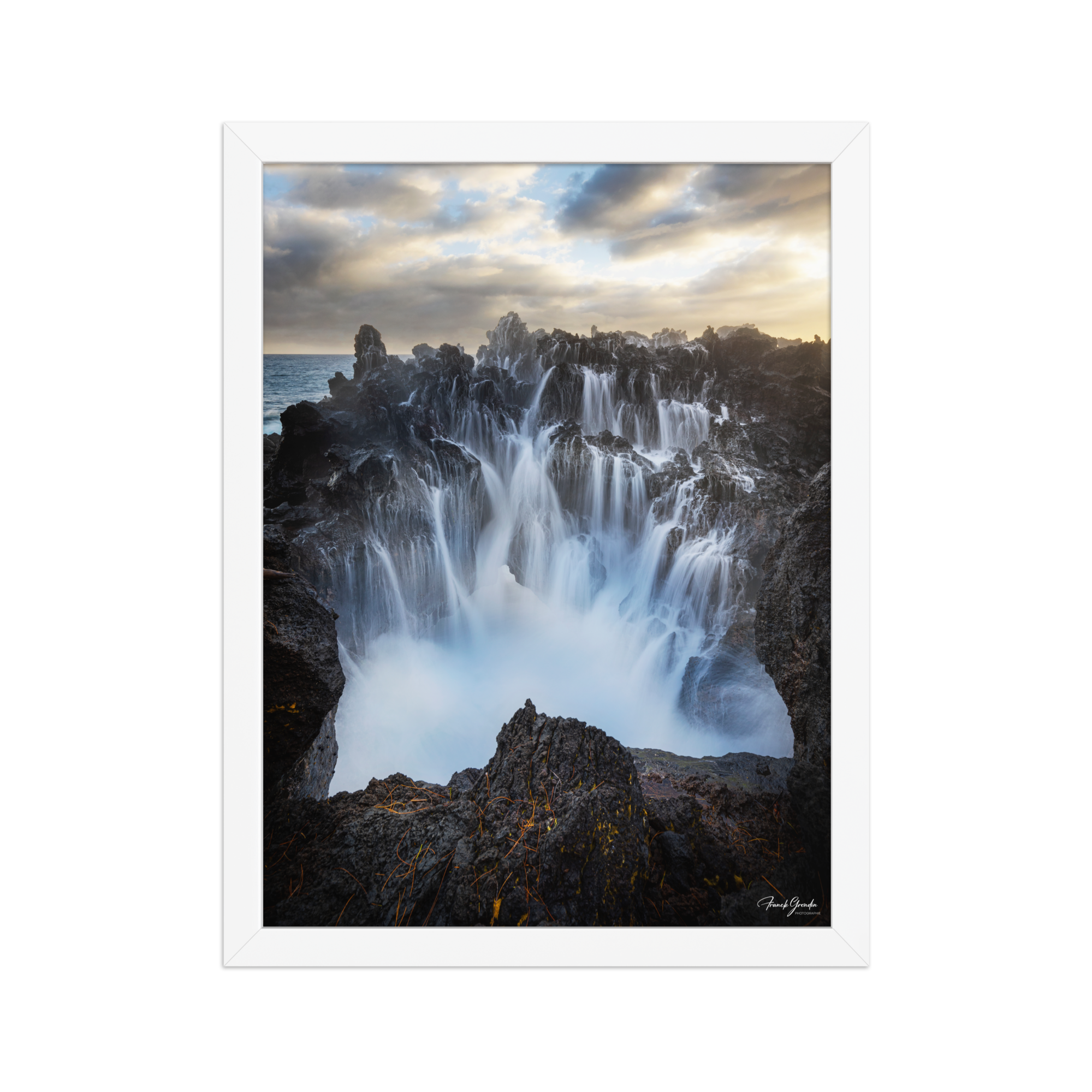 Affiche de La Réunion Le Gouffre du Baril 30 × 40 cm / Blanc - photographie Franck Grondin