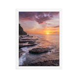 Affiche de La Réunion Crépuscule au Cap Champagne 30 × 40 cm / Blanc - photographie Franck Grondin