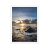 Affiche de La Réunion Coucher de Soleil sur Bois Blanc 30 × 40 cm / Blanc - photographie Franck Grondin