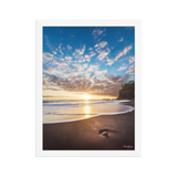 Affiche de La Réunion Coucher de Soleil sur le Ti Sable 30 × 40 cm / Blanc - photographie Franck Grondin