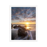 Affiche de La Réunion Coucher de Soleil à la Pointe du Diable 30 × 40 cm / Blanc - photographie Franck Grondin