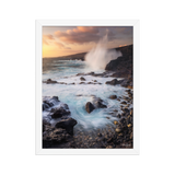 Affiche de La Réunion Coucher de Soleil à la Pointe des Châteaux 30 × 40 cm / Blanc - photographie Franck Grondin
