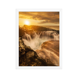Affiche de La Réunion Le Souffleur de la Pointe des Châteaux 30 × 40 cm / Blanc - photographie Franck Grondin