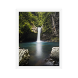 Affiche de La Réunion Cascade de Takamaka 30 × 40 cm / Blanc - photographie Franck Grondin