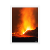 Affiche de La Réunion Fontaines de Lave, Mai 2015 30 × 40 cm / Blanc - photographie Franck Grondin