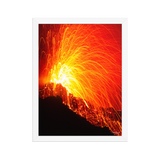 Affiche de La Réunion Éruption de Février 2015 30 × 40 cm / Blanc - photographie Franck Grondin
