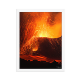 Affiche de La Réunion Éruption de Mai 2015 30 × 40 cm / Blanc - photographie Franck Grondin