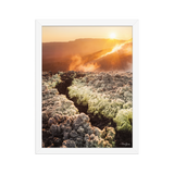 Affiche de La Réunion Éruption d'Août 2015 30 × 40 cm / Blanc - photographie Franck Grondin