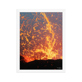 Affiche de La Réunion Fontaine de Lave, Août 2015 30 × 40 cm / Blanc - photographie Franck Grondin
