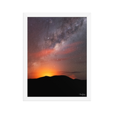 Affiche de La Réunion Éruption sous les Étoiles, Février 2019 30 × 40 cm / Blanc - photographie Franck Grondin