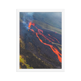 Affiche de La Réunion Éruption d'Octobre 2019 30 × 40 cm / Blanc - photographie Franck Grondin