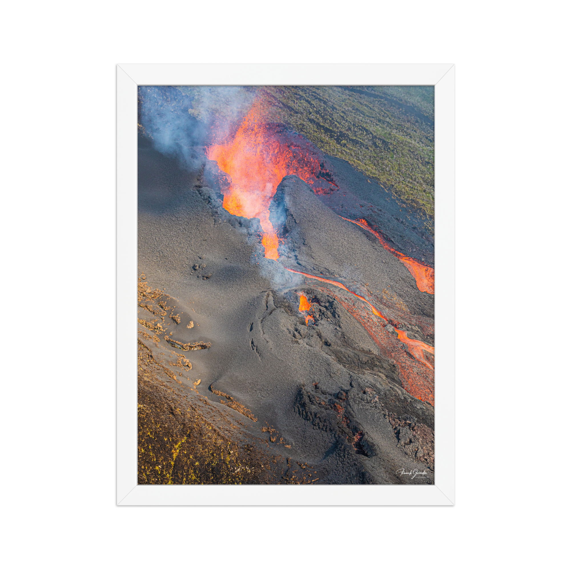 Affiche de La Réunion Coulées d'Octobre 2019 30 × 40 cm / Blanc - photographie Franck Grondin