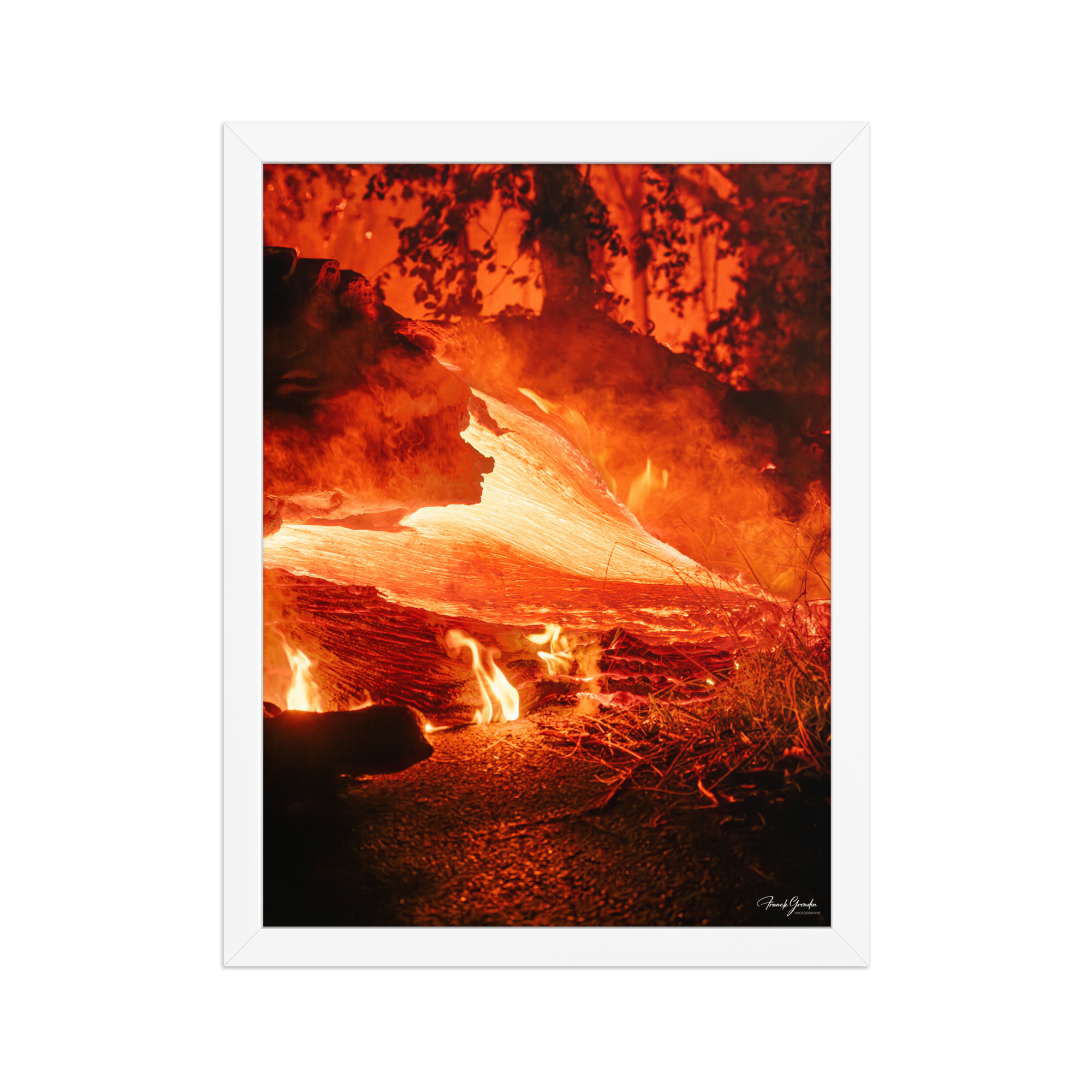 Affiche de La Réunion Coulée de Février 2026 30 × 40 cm / Blanc - photographie Franck Grondin