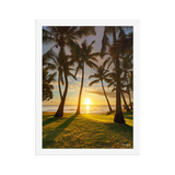Affiche de La Réunion Cocotiers de Grande Anse 30 × 40 cm / Blanc - photographie Franck Grondin