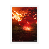 Affiche de La Réunion Éruption de Février 2026 30 × 40 cm / Blanc - photographie Franck Grondin