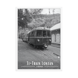 Affiche de La Réunion Ti-Train Lontan Noir & Blanc 50 × 70 cm / Blanc - Univile