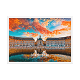 Affiche de Bordeaux Miroir d’eau - Bordeaux 50 × 70 cm / Blanc - Univile