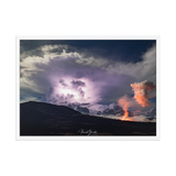 Affiche de La Réunion Tonnerre et Feu 50 × 70 cm / Blanc - Univile La Réunion