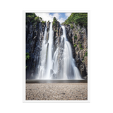 Affiche de La Réunion Cascade Niagara 50 × 70 cm / Blanc - Univile La Réunion