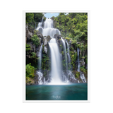 Affiche de La Réunion Cascade des Aigrettes 50 × 70 cm / Blanc - Univile La Réunion