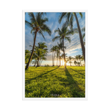 Affiche de La Réunion Sunset Grande Anse 50 × 70 cm / Blanc - Univile La Réunion