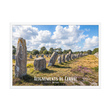 Affiche de Bretagne Alignements de Carnac 50 × 70 cm / Blanc - Univile Bretagne