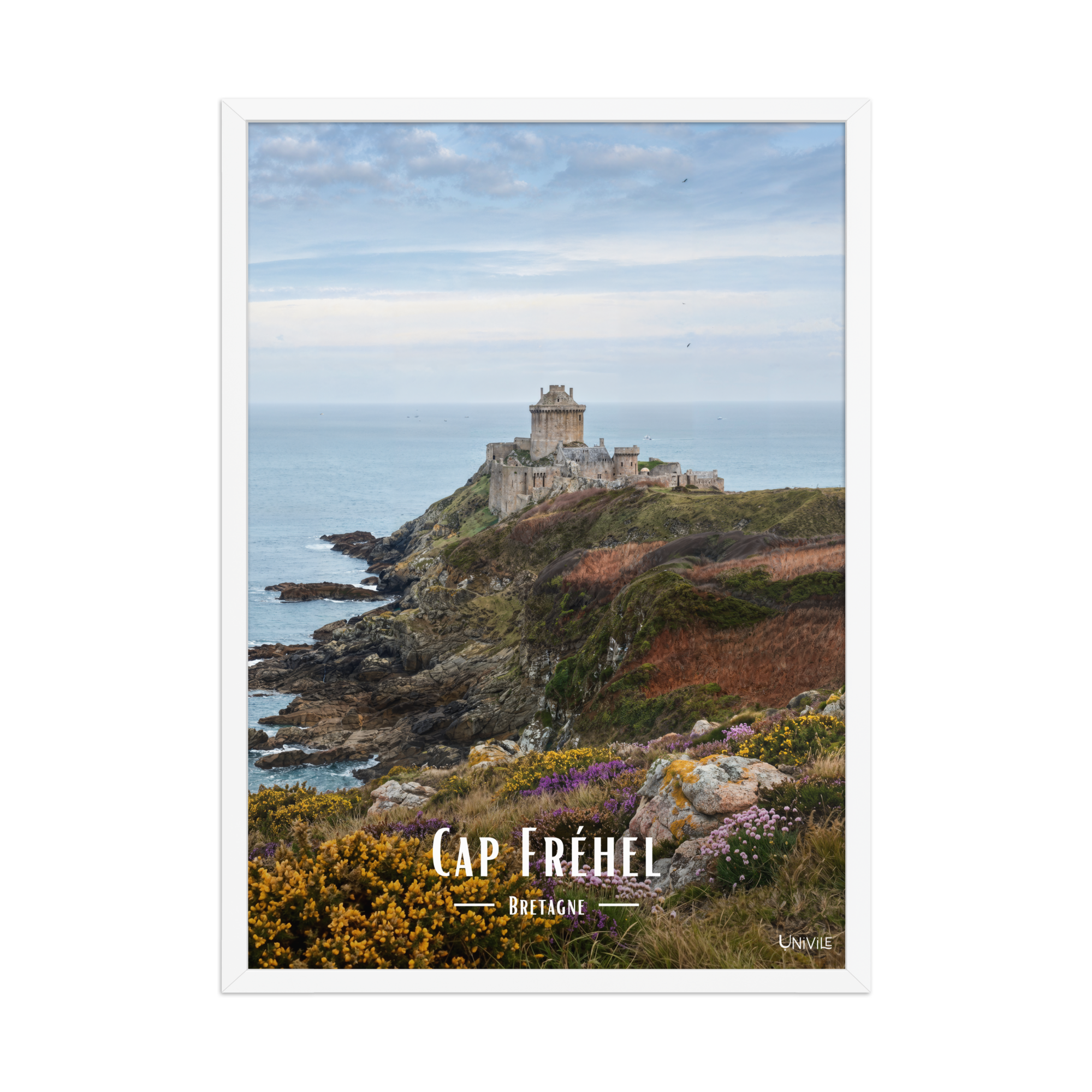 Affiche de Bretagne Cap Fréhel 50 × 70 cm / Blanc - Univile Bretagne