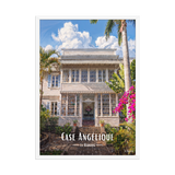 Affiche de La Réunion Case Angélique 50 × 70 cm / Blanc - Univile La Réunion