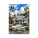 Affiche de La Réunion Maison Carrère 50 × 70 cm / Blanc - Univile La Réunion