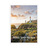 Affiche de Bretagne Pointe Saint-Mathieu 50 × 70 cm / Blanc - Univile Bretagne