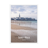 Affiche de Bretagne Saint-Malo 50 × 70 cm / Blanc - Univile Bretagne