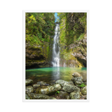 Affiche de La Réunion Cascade du Bassin Chouchou 50 × 70 cm / Blanc - photographie Franck Grondin