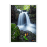 Affiche de La Réunion Cascade du Pont Rouge, Le Tremblet 50 × 70 cm / Blanc - photographie Franck Grondin