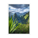Affiche de La Réunion Mafate, Ciel Tourmenté 50 × 70 cm / Blanc - photographie Franck Grondin