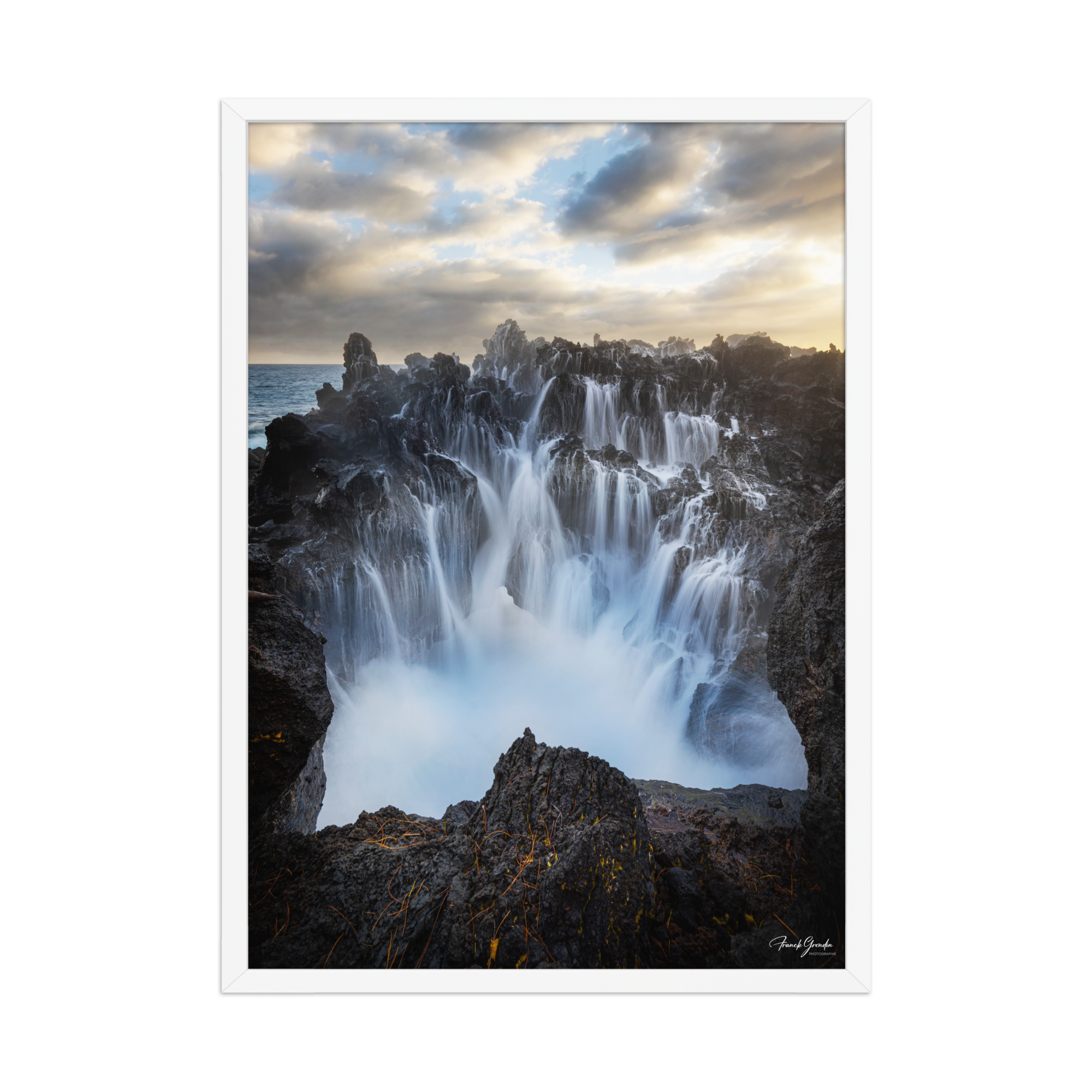 Affiche de La Réunion Le Gouffre du Baril 50 × 70 cm / Blanc - photographie Franck Grondin