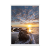 Affiche de La Réunion Coucher de Soleil à la Pointe du Diable 50 × 70 cm / Blanc - photographie Franck Grondin